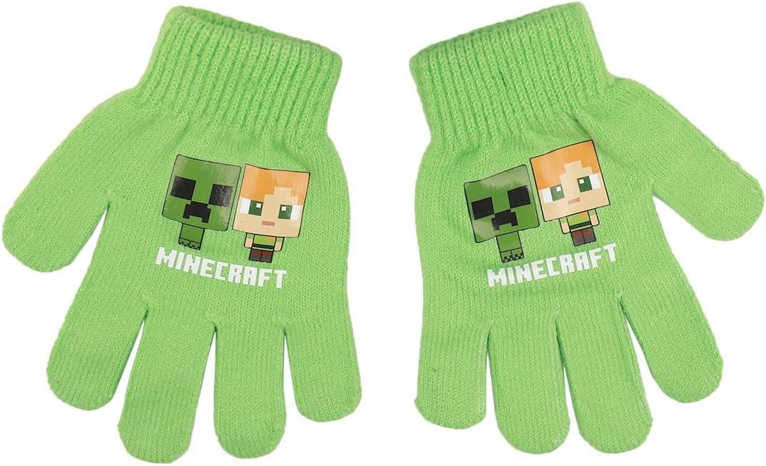 imageBioworld Minecraft Chibi Creeper ampamp Alex Ear Muffs ampamp Magic Gloves Set 2Piece