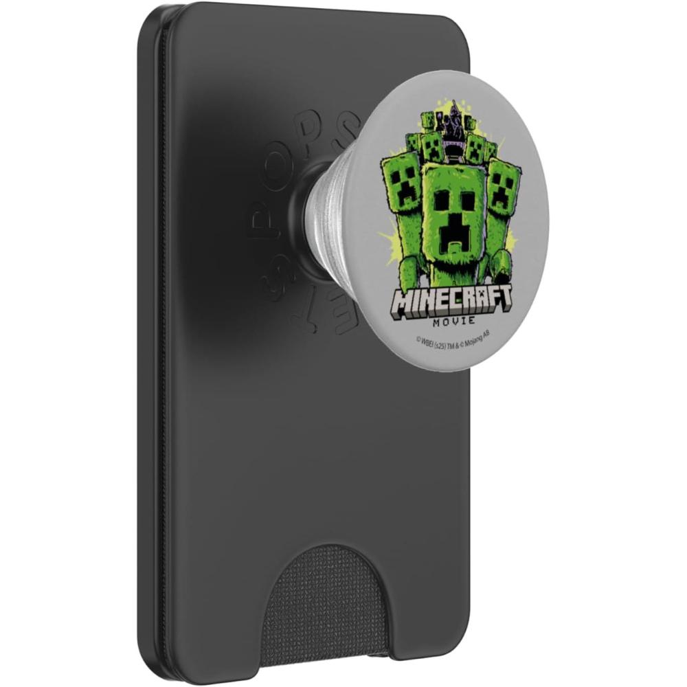 imageA Minecraft Movie Group Of Creepers Surrounding The Heroes PopSockets Adhesive PopGripMagnetic PopWallet