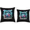 imageA Minecraft Movie Adventure Gang Main Characters Group Shot Throw Pillow16x16