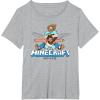 imageA Minecraft Movie Steve And Garret Flying Using Elytras TShirtHeather Grey