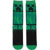 imageBioworld Minecraft Creepers Adult Green Casual Crew SocksOSFA
