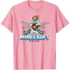 imageA Minecraft Movie Steve And Garret Flying Using Elytras TShirtPink