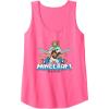 imageA Minecraft Movie Steve And Garret Flying Using Elytras Tank TopNeon Pink
