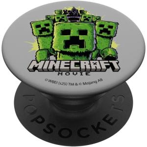 imageA Minecraft Movie Group Of Creepers Surrounding The Heroes PopSockets Adhesive PopGripAdhesive PopGrip