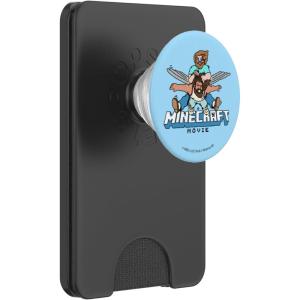 imageA Minecraft Movie Steve And Garret Flying Using Elytras PopSockets Adhesive PopGripMagnetic PopWallet