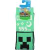 imageBioworld Minecraft Creeper UV Color Change Mens Black Athletic Crew Socks