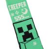 imageBioworld Minecraft Creeper UV Color Change Mens Black Athletic Crew Socks