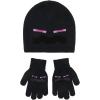 imageMinecraft Creeper ampamp Enderman 3Piece Beanie ampamp Gloves Set
