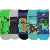 imageBioworld Minecraft Zombies ampamp Creepers Womens 5Pair Ankle SocksOSFA