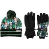 imageKids Minecraft Fleece Knit Cuff Hat and Ski Gloves Set Multicolored