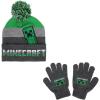 imageMinecraft Creeper Character Youth Beanie and Gloves Set Multicolored