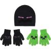 imageMinecraft Creeper ampamp Enderman 3Piece Beanie ampamp Gloves Set