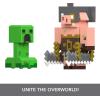 imageMattel Minecraft Legends Action Figure 2Pack Creeper vs Piglin Bruiser Set Attack ampamp React Collectible Toys 325inch Scale