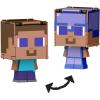 imageMattel Minecraft Flippin Figs Figures with 2in1 Fidget Play 375inch Scale Toy with Large Head ampamp Pixelated Design Characters May Vary