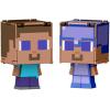 imageMattel Minecraft Flippin Figs Figures with 2in1 Fidget Play 375inch Scale Toy with Large Head ampamp Pixelated Design Characters May Vary