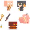 imageMattel Minecraft Mob Head Minis Toys Nether Fire Battle Playset with 4 Action Figures ampamp Accessories Collectible Set