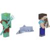 imageMattel Minecraft Treasure Hunt Adventure Pack Figures Accessories and Papercraft Blocks Complete Play in a Box Toy for Kids Ages 6 Years and Older