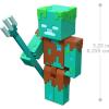 imageMinecraft Drowned Zombie 325quot scale Video Game Authentic Action Figure with Accessory and Craftablock
