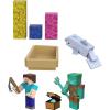 imageMattel Minecraft Treasure Hunt Adventure Pack Figures Accessories and Papercraft Blocks Complete Play in a Box Toy for Kids Ages 6 Years and Older