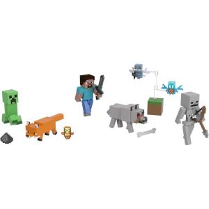 imageMattel Minecraft CraftABlock Assortment Figures Authentic Pixelated VideoGame Characters Action Toy to Create Explore and Survive Collectible For Fans Age 6 Years and OlderSteve