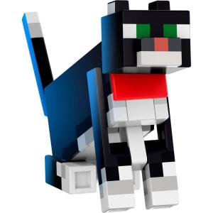 imageMattel Minecraft Diamond Level Action Figure Tuxedo Cat with 4 Accessories 55inch Collector Scale ampamp Pixelated DesignMulticolor