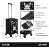 imageBioworld Minecraft Creeper 20quot CarryOn Luggage With Wheels And Retractable HandleKuromi Black and Purple