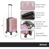 imageBioworld Minecraft Creeper 20quot CarryOn Luggage With Wheels And Retractable HandleMinnie Mouse Rose Gold