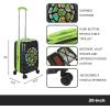 imageBioworld Minecraft Creeper 20quot CarryOn Luggage With Wheels And Retractable HandleTmnt Turtle Shell