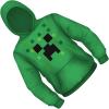 imageMinecraft Boys Video Game Hoodie  Black and Green Creeper Face  Official Costume Hoodie SweatshirtGreen Creeper