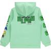 imageMinecraft Boys Video Game Hoodie  Black and Green Creeper Face  Official Costume Hoodie SweatshirtGreen Mint