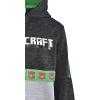imageMinecraft Boys Video Game Hoodie  Black and Green Creeper Face  Official SweatshirtGreen Grey