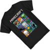 imageMinecraft Boys Video Game TShirt  Black and Green Creeper Face  Official ShirtBlack Grid