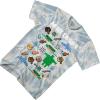 imageMinecraft Boys Video Game TShirt  Black and Green Creeper Face  Official ShirtBlue Wash