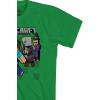 imageMinecraft Boys Video Game TShirt  Black and Green Creeper Face  Official ShirtKelly Green