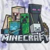 imageMinecraft Boys Video Game TShirt  Black and Green Creeper Face  Official ShirtLavender Wash