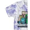 imageMinecraft Boys Video Game TShirt  Black and Green Creeper Face  Official ShirtLavender Wash