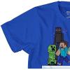 imageMinecraft Boys Video Game TShirt  Black and Green Creeper Face  Official ShirtRoyal Line Up