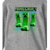 imageMinecraft Creeper Trip Boys Athletic Heather Long Sleeve ShirtGrey