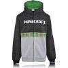 imageMinecraft Boys Video Game Hoodie  Black and Green Creeper Face  Official SweatshirtGreen Grey