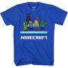 imageMinecraft Boys Video Game TShirt  Black and Green Creeper Face  Official ShirtRoyal Line Up
