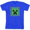 imageMinecraft Creeper TNT Boys Royal Blue TShirtBlue