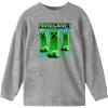 imageMinecraft Creeper Trip Boys Athletic Heather Long Sleeve ShirtGrey