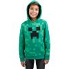 imageMinecraft Video Game Creeper Face Youth Boys Green Graphic Print HoodieMulticolored