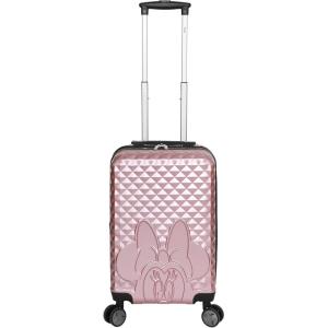 imageBioworld Minecraft Creeper 20quot CarryOn Luggage With Wheels And Retractable HandleMinnie Mouse Rose Gold