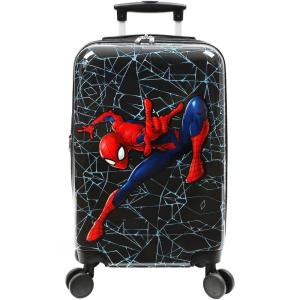imageBioworld Minecraft Creeper 20quot CarryOn Luggage With Wheels And Retractable HandleSpiderman Spider Webs Black