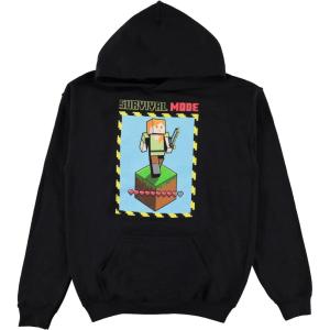 imageMinecraft Boys Video Game Hoodie  Black and Green Creeper Face  Official Costume Hoodie SweatshirtBlack Lava