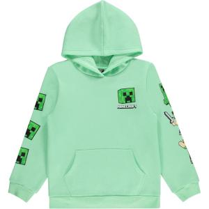 imageMinecraft Boys Video Game Hoodie  Black and Green Creeper Face  Official Costume Hoodie SweatshirtGreen Mint