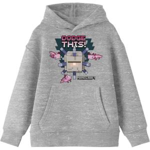 imageMinecraft Guardian Dodge This Boys Athletic Heather SweatshirtGrey