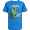 imageMinecraft Boys Short Sleeve Regular FitBlack Blue Grey