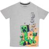 imageMinecraft Boys Short Sleeve Regular FitBlackGray HeatherBlue